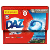 Daz ALL in 1 PODs Washing Capsules Whites & Colours 12 Washes (Case of 6)  Adomoo